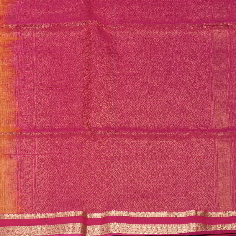 Hayagrivas Golden Orange Kora Silk Cotton Saree SSCBF123H26-2