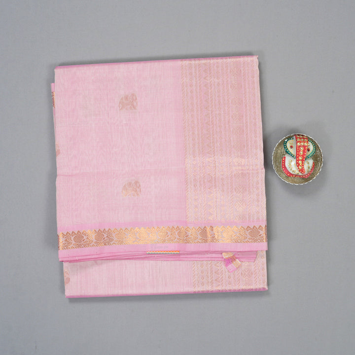 Hayagrivas Baby Pink Pure Silk Cotton Saree SSCBF13D11-1