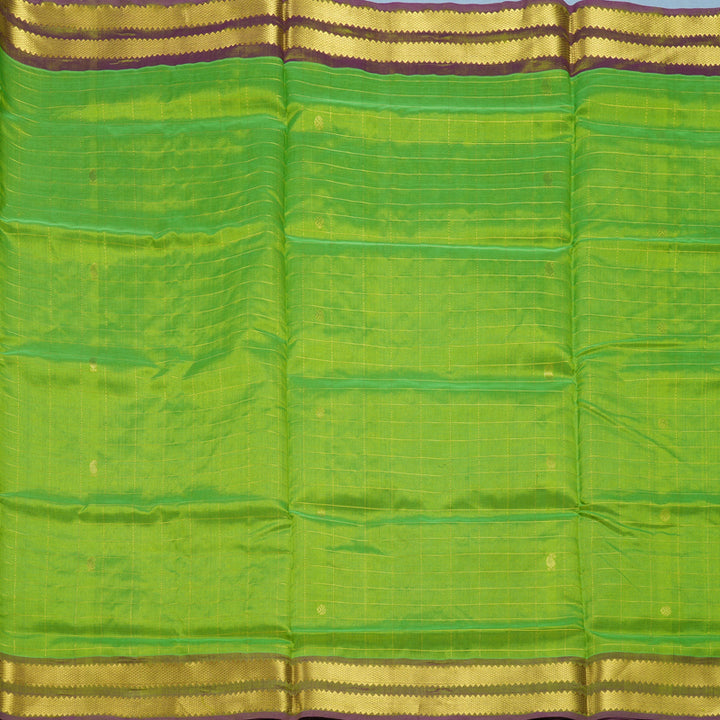 Hayagrivas Parrot Green Pure Silk Cotton Saree SSCBF13D12-3