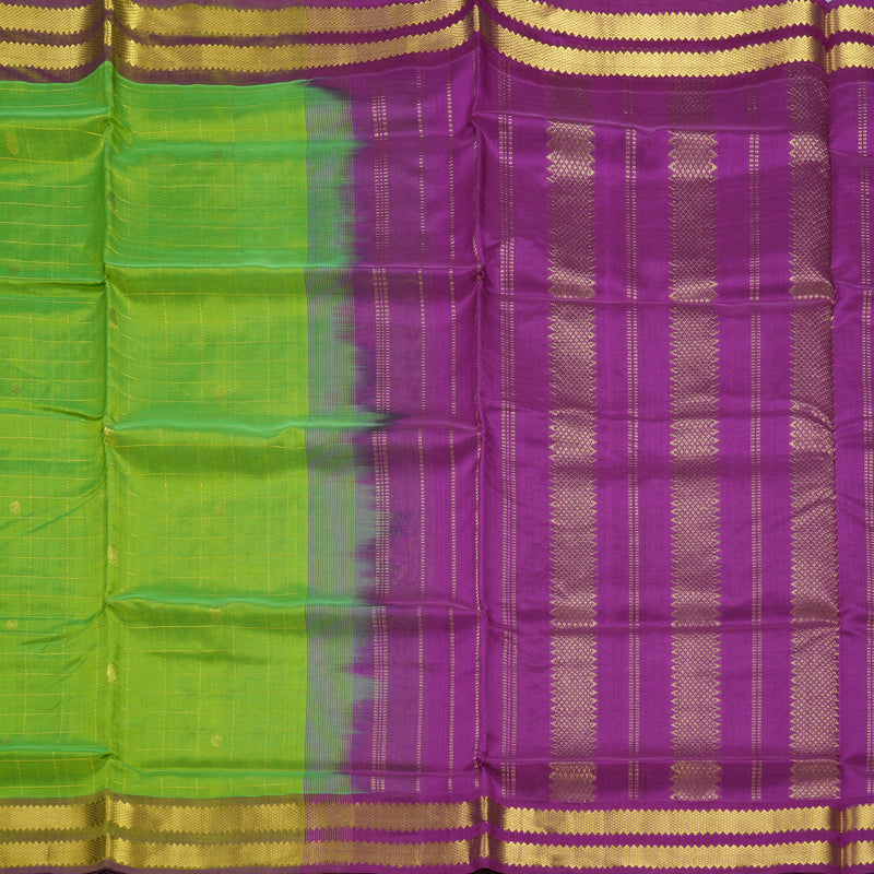 Hayagrivas Parrot Green Pure Silk Cotton Saree SSCBF13D12-3