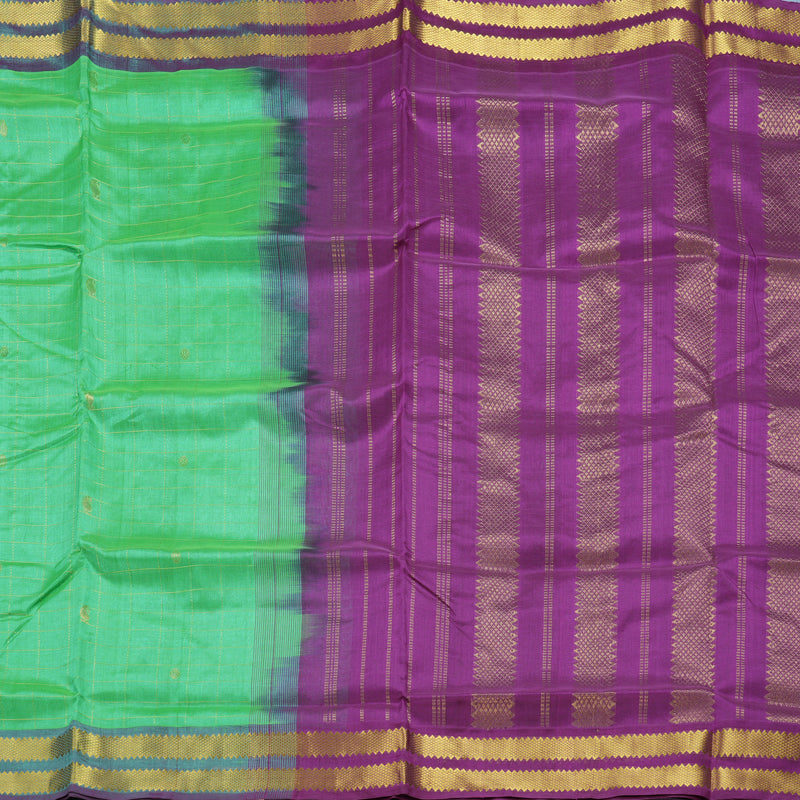 Hayagrivas Sea Green Pure Silk Cotton Saree SSCBF13D12-4