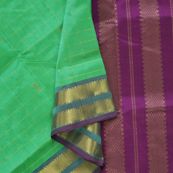 Hayagrivas Sea Green Pure Silk Cotton Saree SSCBF13D12-4