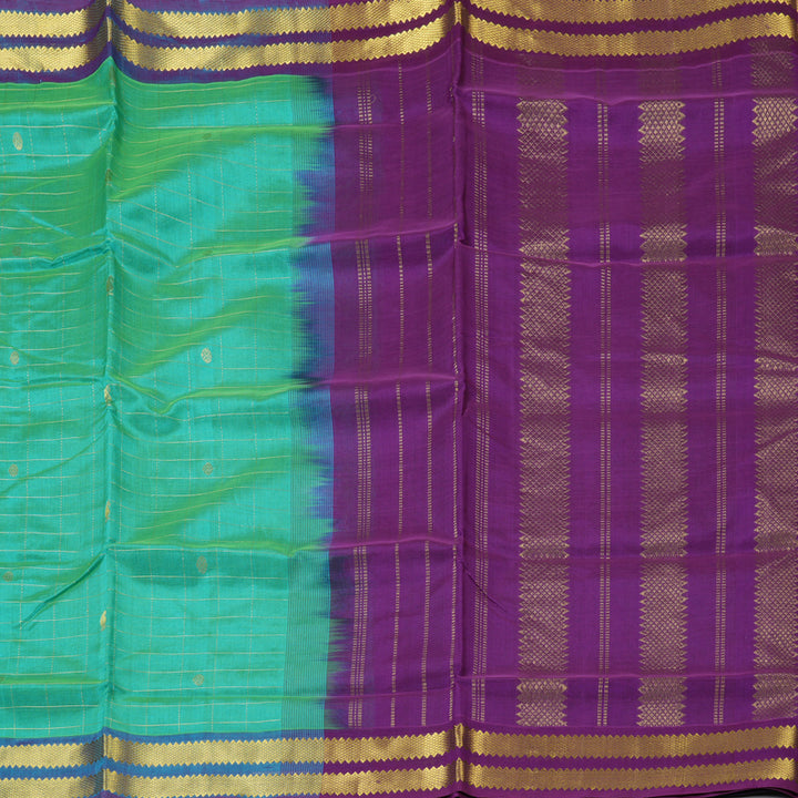 Hayagrivas Sea Green Pure Silk Cotton Saree SSCBF13D12-5