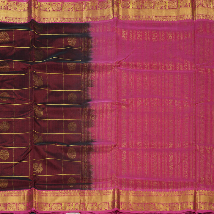Hayagrivas Wine Maroon Pure Silk Cotton Saree SSCBF13D14-3