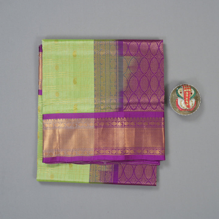 Hayagrivas Pista Green Pure Silk Cotton Saree SSCBF13D14-7