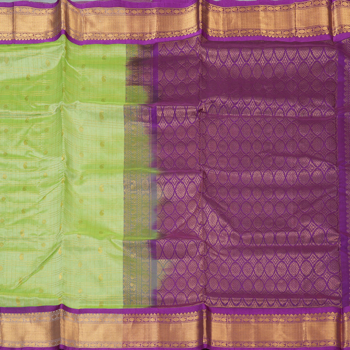 Hayagrivas Pista Green Pure Silk Cotton Saree SSCBF13D14-7