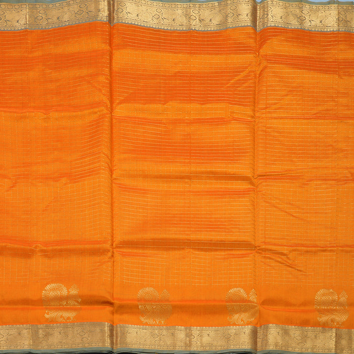 Hayagrivas Orange Pure Silk Cotton Saree SSCBF13D15-4