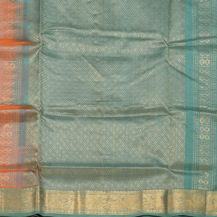 Hayagrivas Orange Pure Silk Cotton Saree SSCBF13D15-4