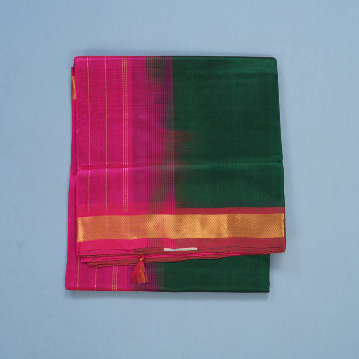 Hayagrivas Bottle Green Pure Silk Cotton Saree SSCBF13D2-3