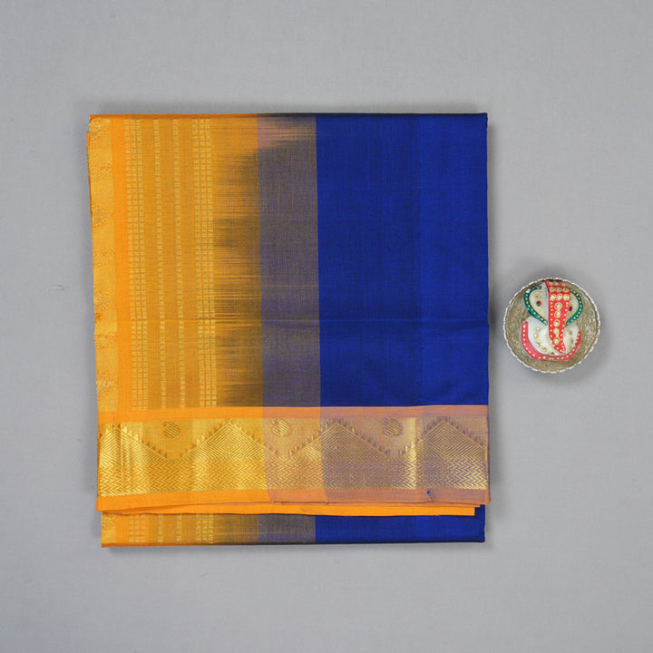 Hayagrivas MS Blue Pure Silk Cotton Saree SSCBF13D3-1