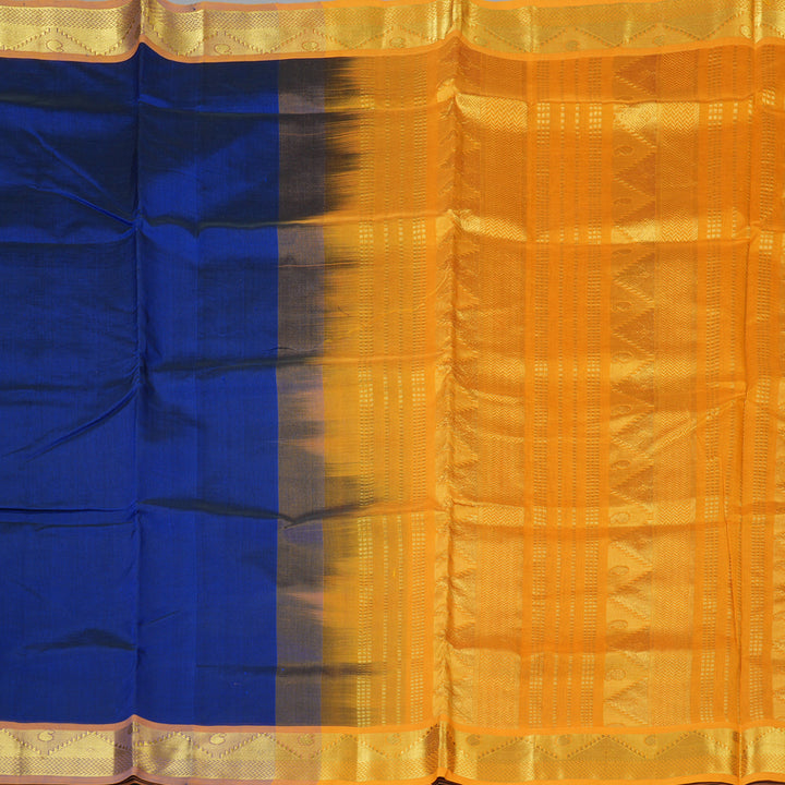 Hayagrivas MS Blue Pure Silk Cotton Saree SSCBF13D3-1