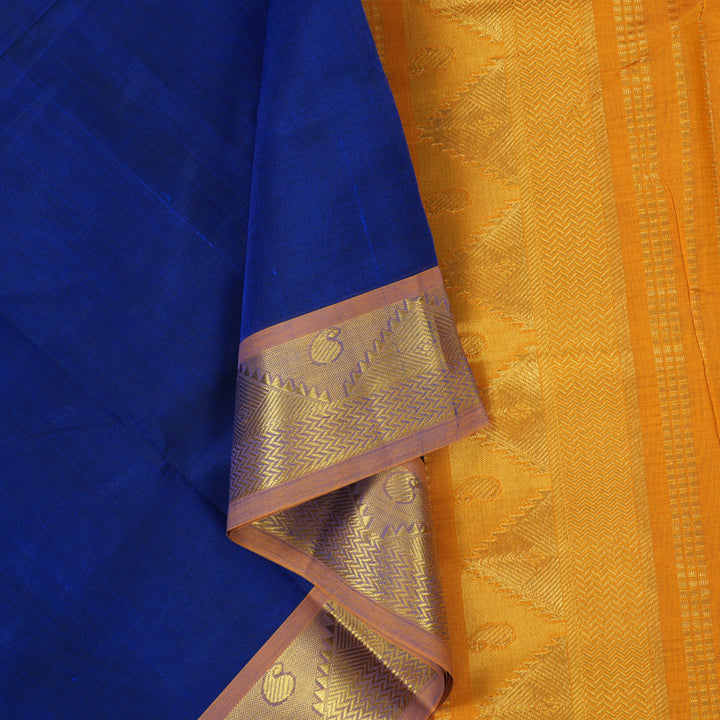 Hayagrivas MS Blue Pure Silk Cotton Saree SSCBF13D3-1