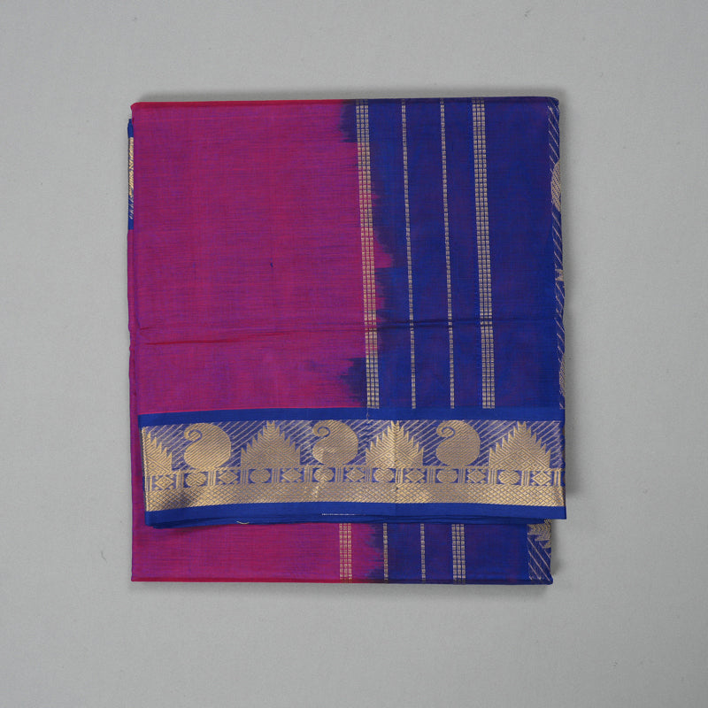 Hayagrivas Purple Pure Silk Cotton Saree SSCBF13D3-2