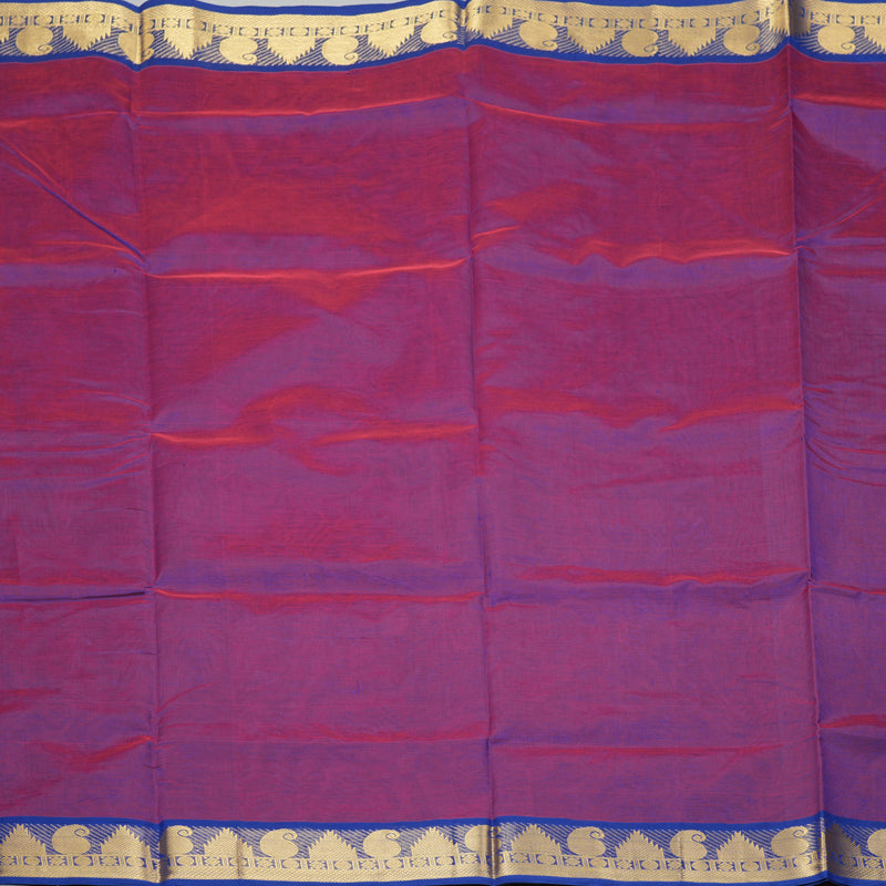 Hayagrivas Purple Pure Silk Cotton Saree SSCBF13D3-2