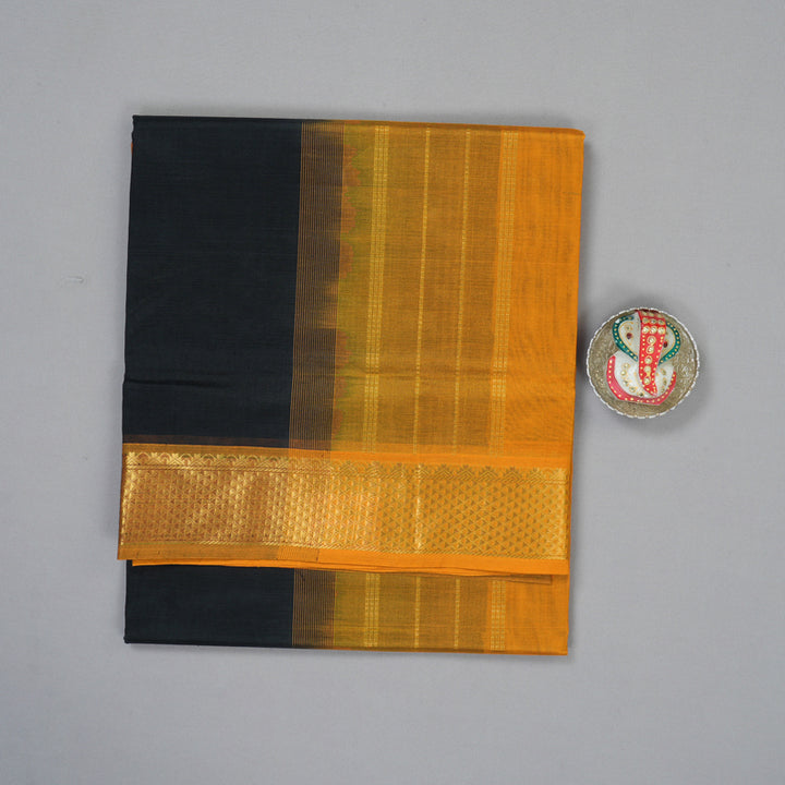 Hayagrivas Black Pure Silk Cotton Saree SSCBF13D3-25
