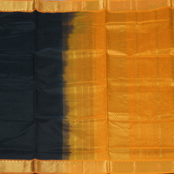 Hayagrivas Black Pure Silk Cotton Saree SSCBF13D3-25