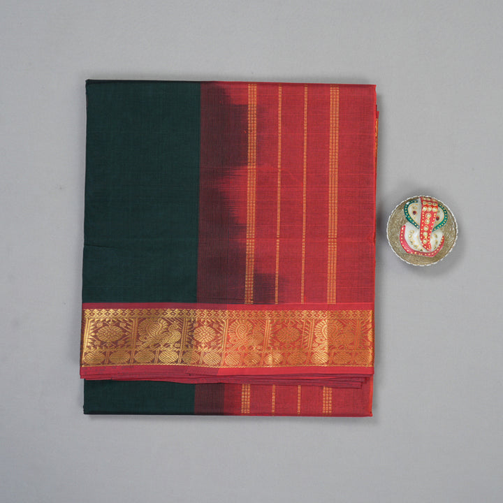 Hayagrivas Bottle Green Pure Silk Cotton Saree SSCBF13D3-27