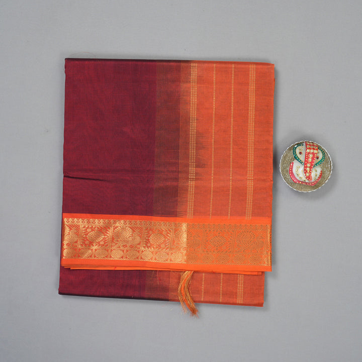 Hayagrivas Maroon Pure Silk Cotton Saree SSCBF13D3-45
