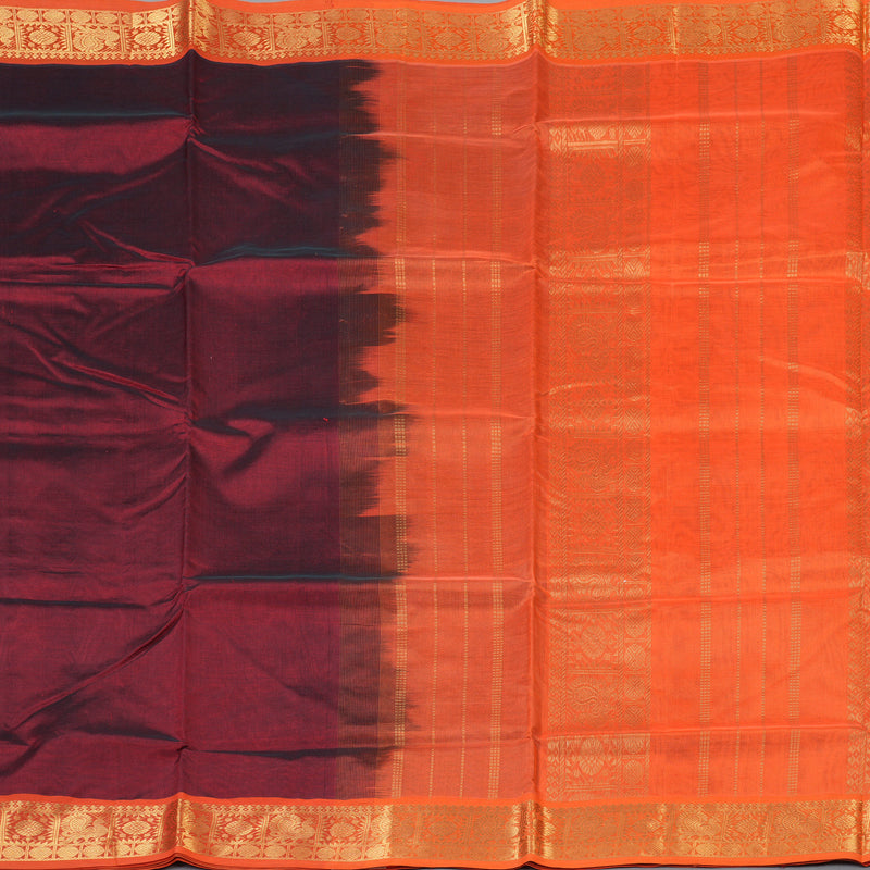 Hayagrivas Maroon Pure Silk Cotton Saree SSCBF13D3-45