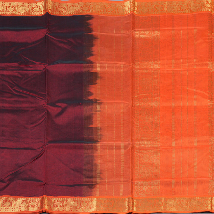 Hayagrivas Maroon Pure Silk Cotton Saree SSCBF13D3-45