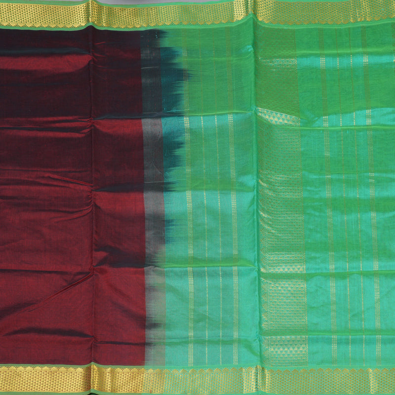 Hayagrivas Wine Maroon Pure Silk Cotton Saree SSCBF13D3-60