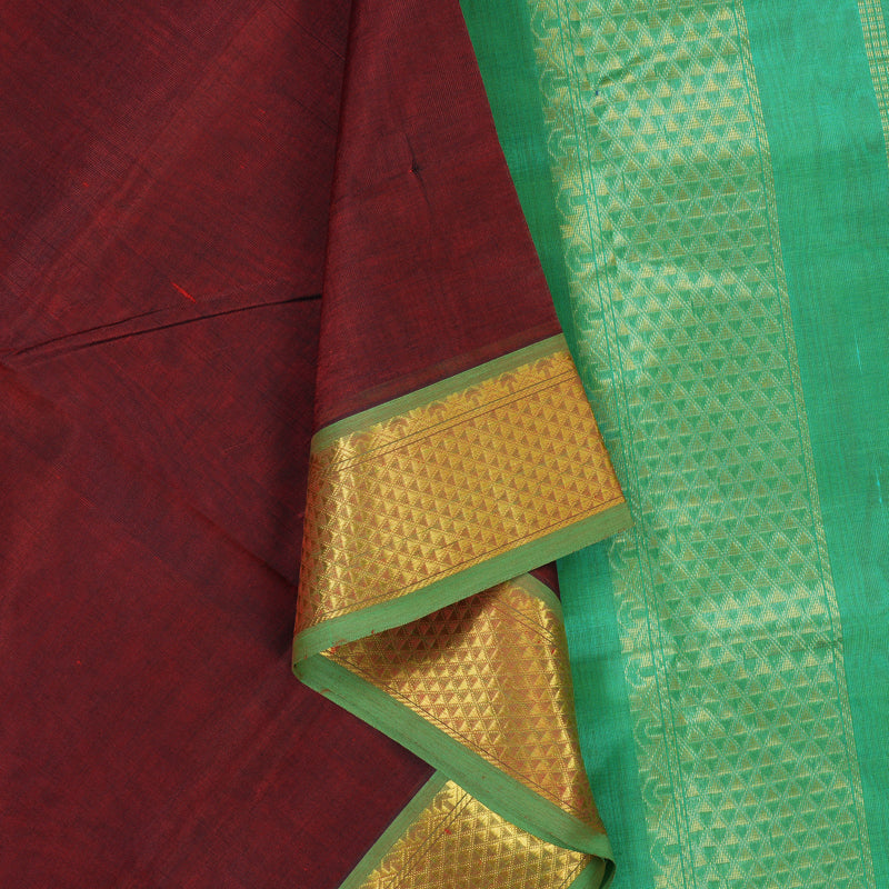 Hayagrivas Wine Maroon Pure Silk Cotton Saree SSCBF13D3-60