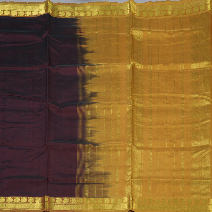 Hayagrivas Brown Pure Silk Cotton Saree SSCBF13D3-7