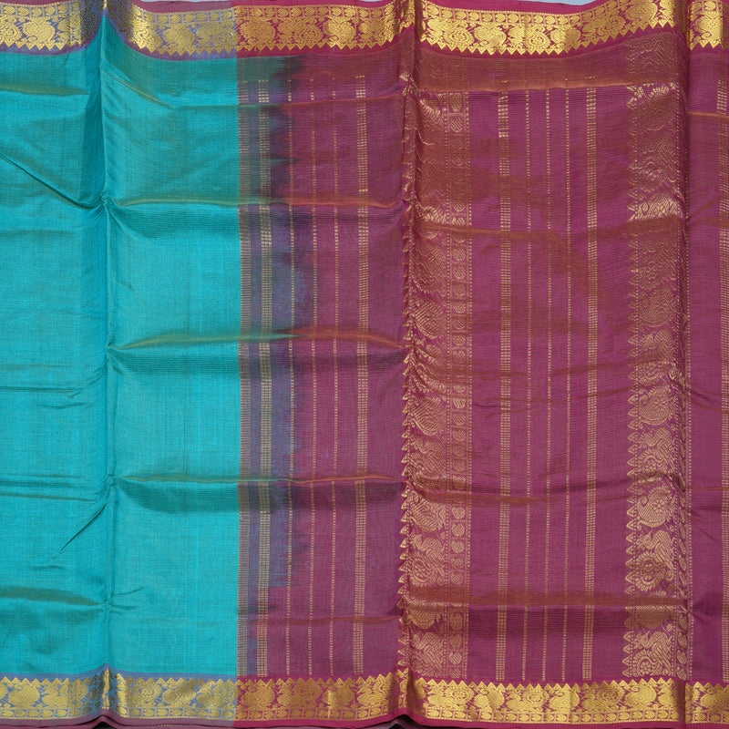 Hayagrivas Sky Blue Pure Silk Cotton Saree SSCBF13D5-2