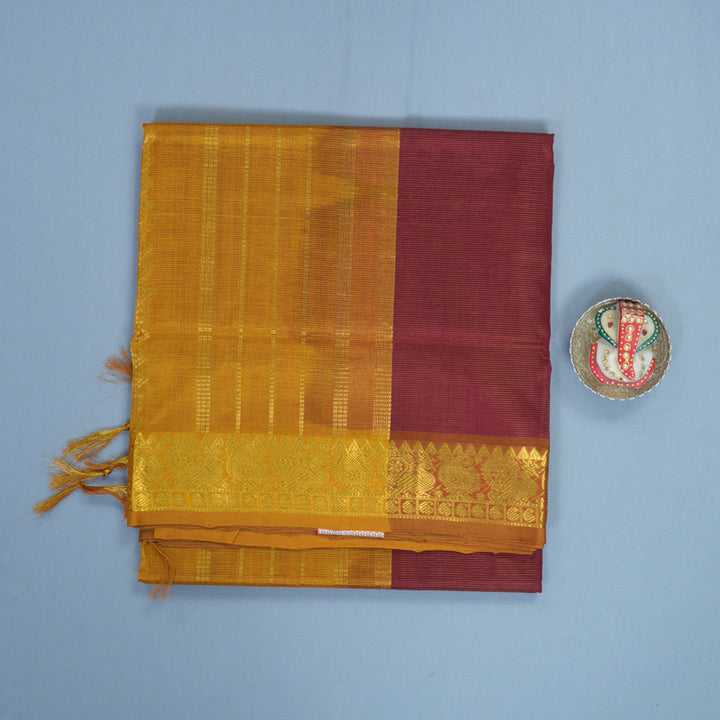 Hayagrivas Maroon Pure Silk Cotton Saree SSCBF13D5-7