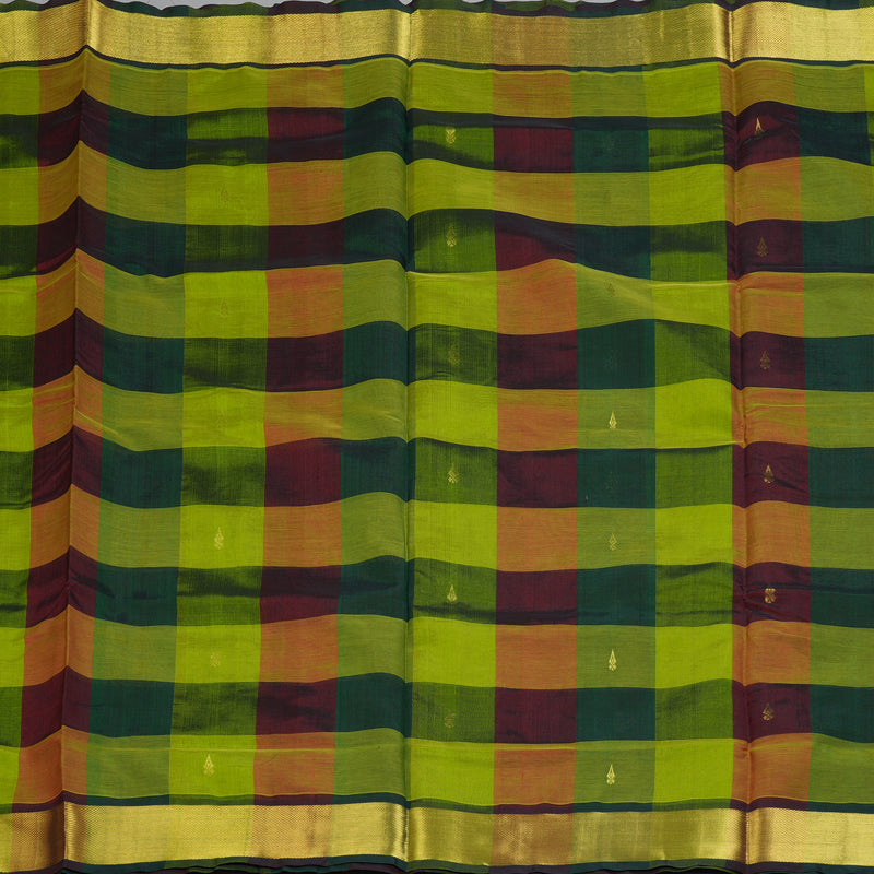 Hayagrivas Multicolour Checks Pure Silk Cotton Saree SSCBF13D7-10