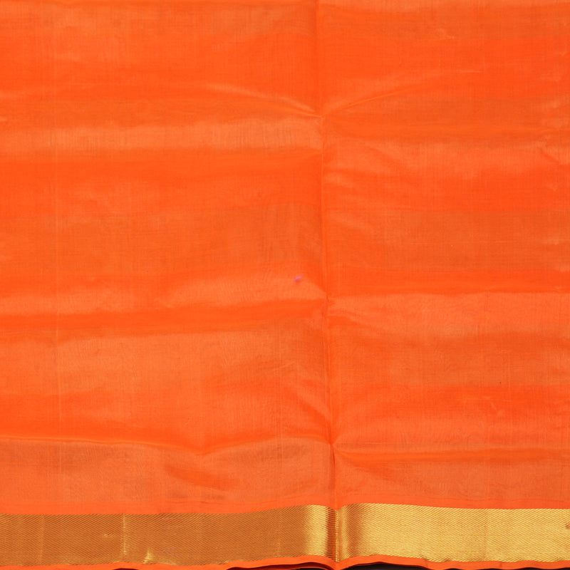 Hayagrivas Orange & Beige Checks Pure Silk Cotton Saree SSCBF13D7-12