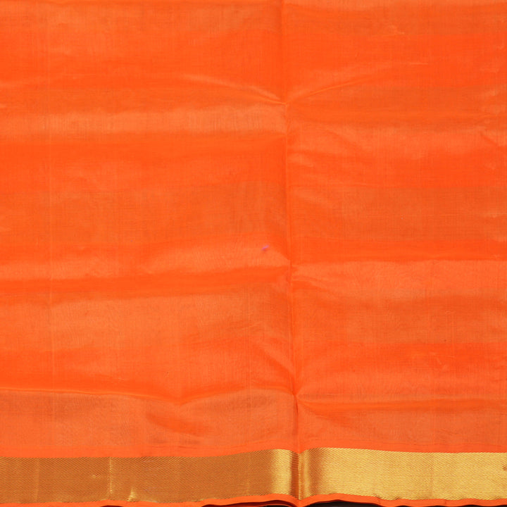 Hayagrivas Orange & Beige Checks Pure Silk Cotton Saree SSCBF13D7-12