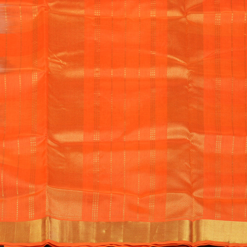 Hayagrivas Orange & Beige Checks Pure Silk Cotton Saree SSCBF13D7-12