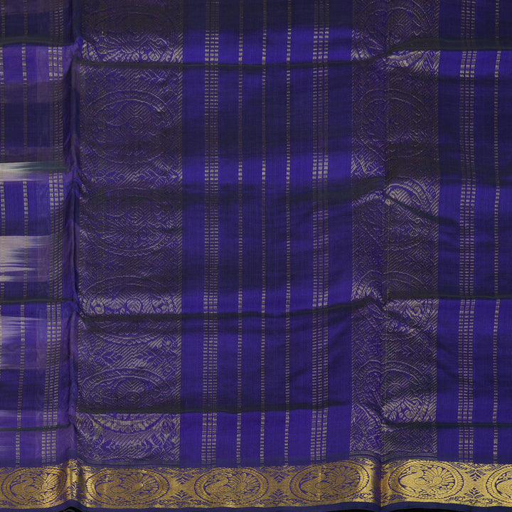 Hayagrivas MS Blue & Cream Checks Pure Silk Cotton Saree SSCBF13D7-9