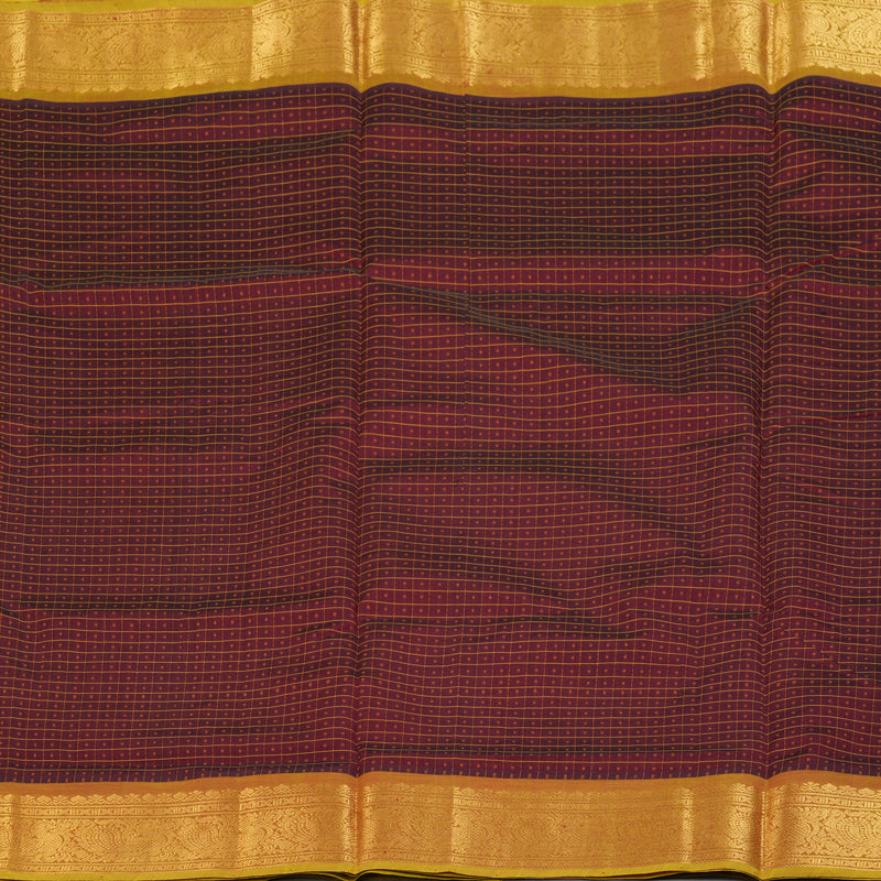 Hayagrivas Dark Maroon Pure Silk Cotton Saree SSCBF13D8-3