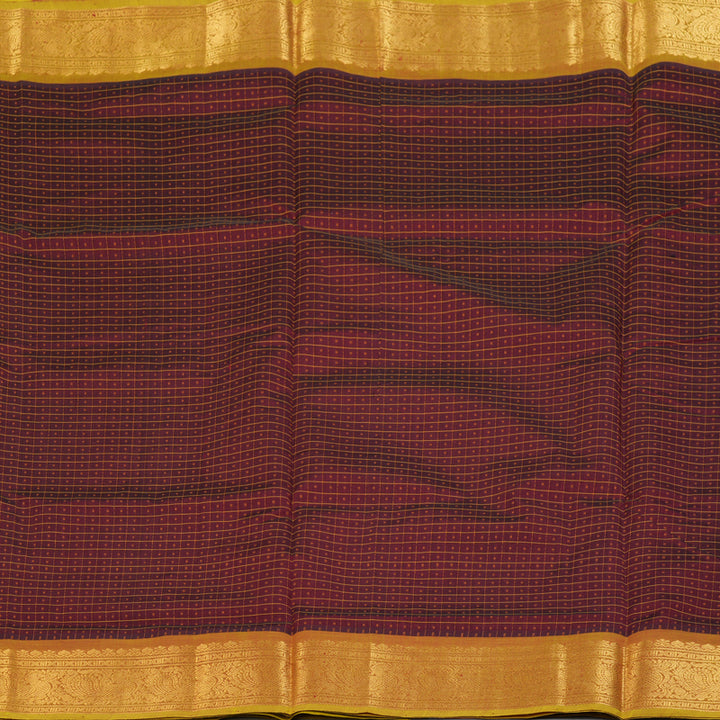 Hayagrivas Dark Maroon Pure Silk Cotton Saree SSCBF13D8-3