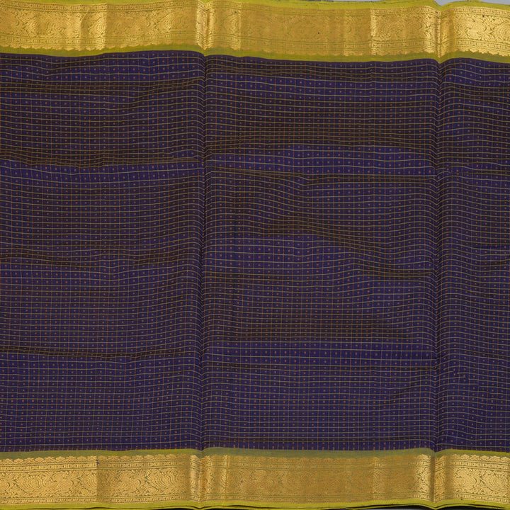 Hayagrivas Navy Blue Pure Silk Cotton Saree SSCBF13D8-5
