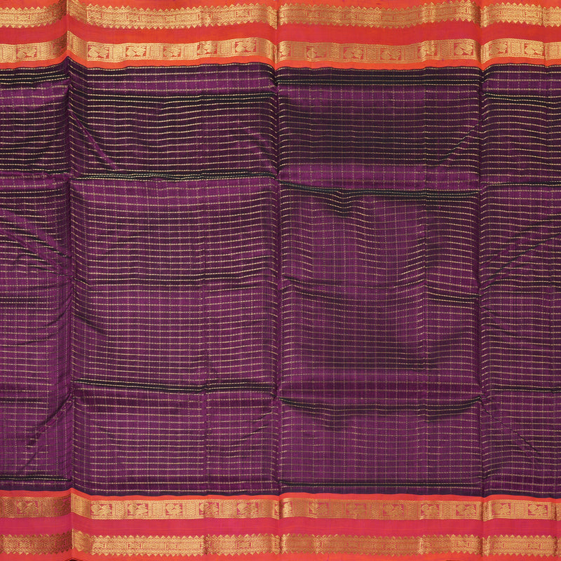 Hayagrivas Purple Pure Silk Cotton Saree SSCBF14D1-1
