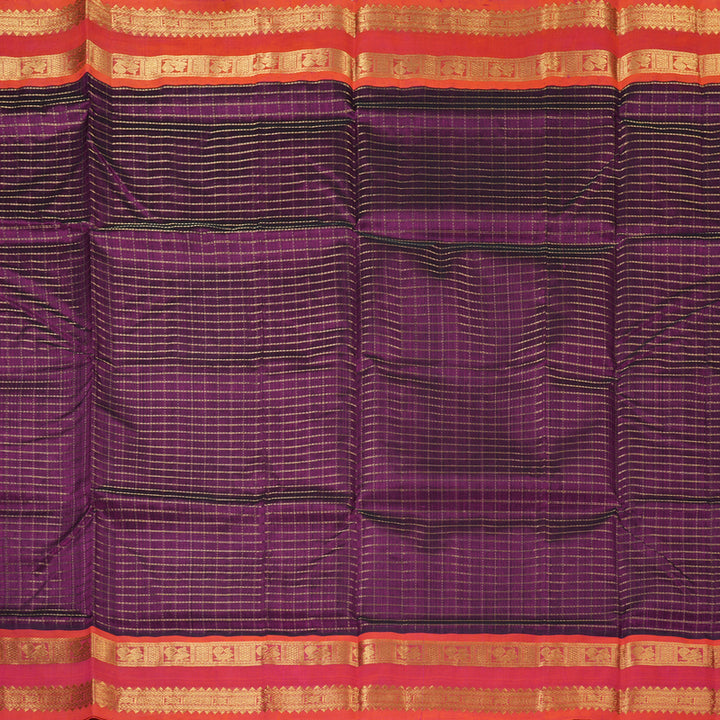 Hayagrivas Purple Pure Silk Cotton Saree SSCBF14D1-1