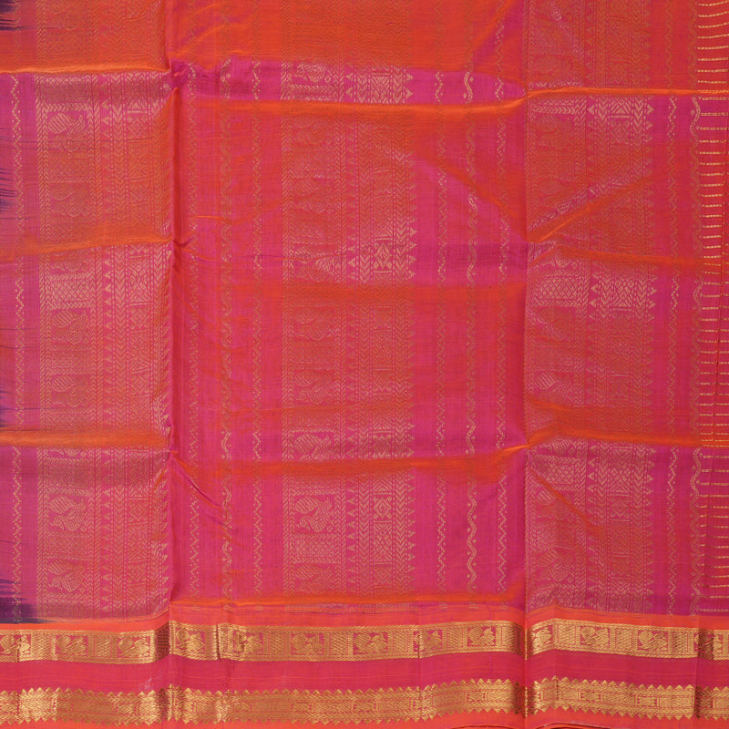 Hayagrivas Purple Pure Silk Cotton Saree SSCBF14D1-1