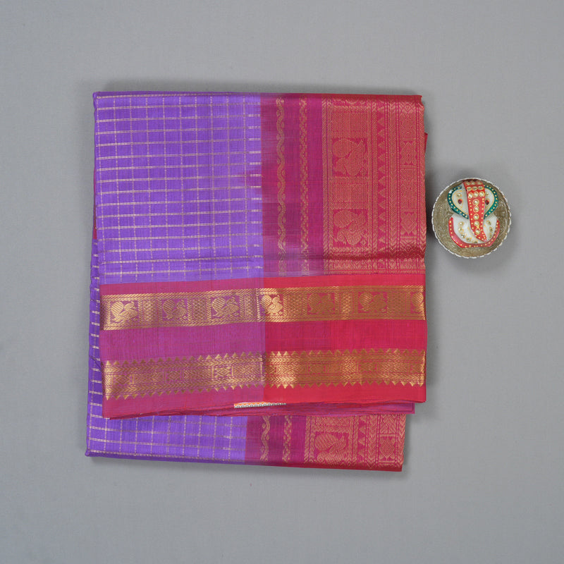 Hayagrivas Lavender Pure Silk Cotton Saree SSCBF14D1-3