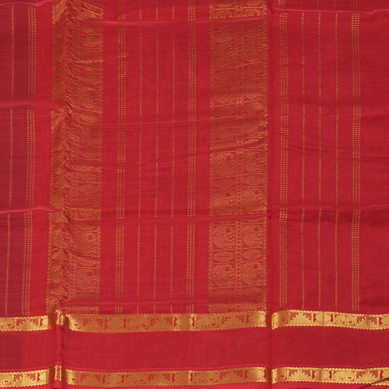 Hayagrivas Dark Brown Pure Silk Cotton Saree SSCBF14D2-5