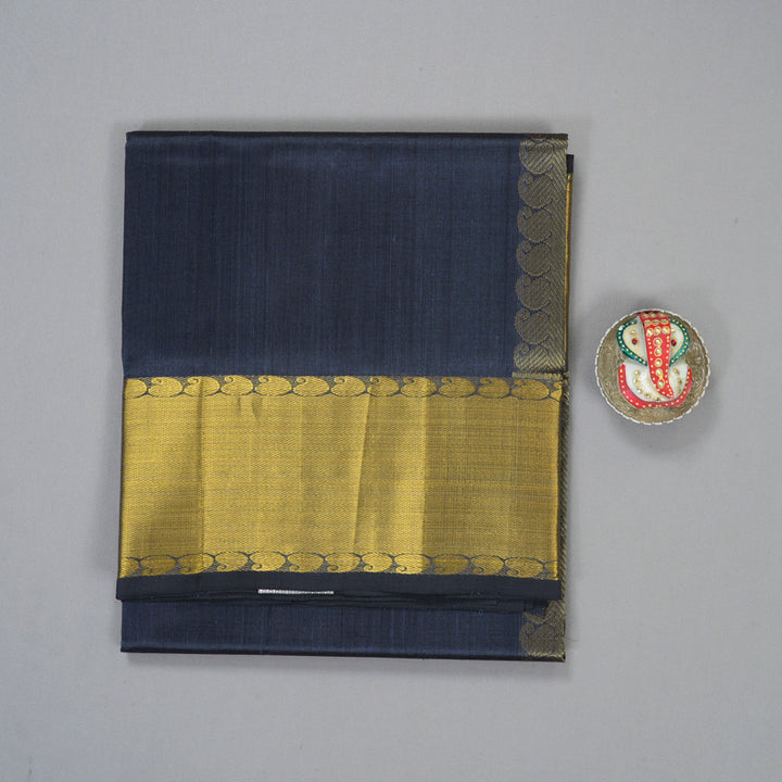 Hayagrivas Dark Grey Pure Silk Cotton Saree SSCBF14D3-10