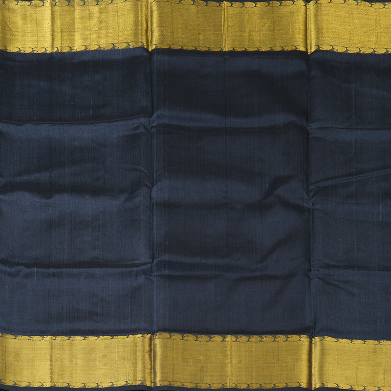 Hayagrivas Dark Grey Pure Silk Cotton Saree SSCBF14D3-10