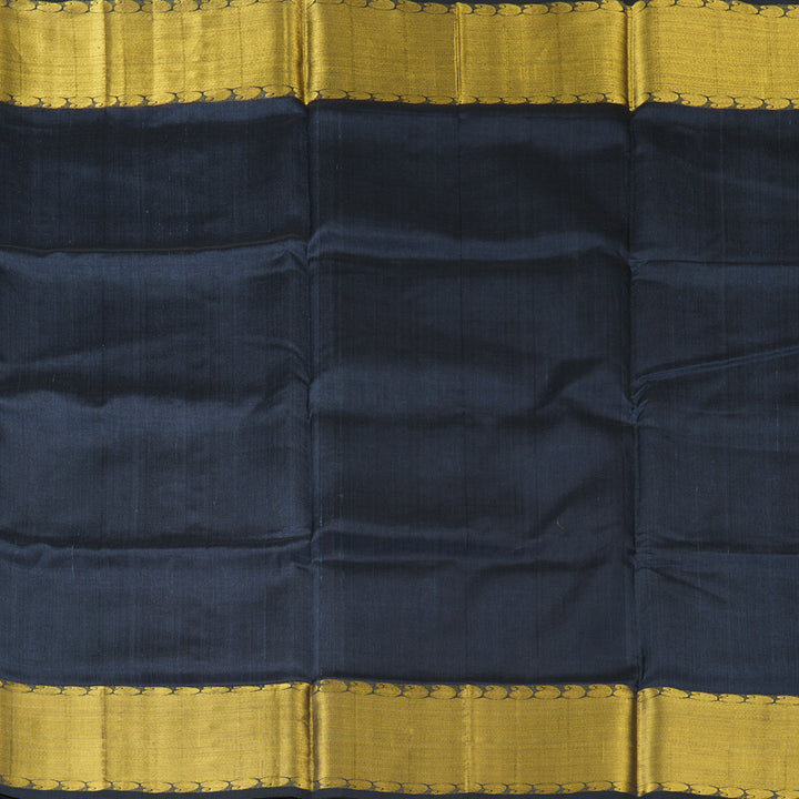 Hayagrivas Dark Grey Pure Silk Cotton Saree SSCBF14D3-10