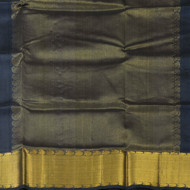 Hayagrivas Dark Grey Pure Silk Cotton Saree SSCBF14D3-10