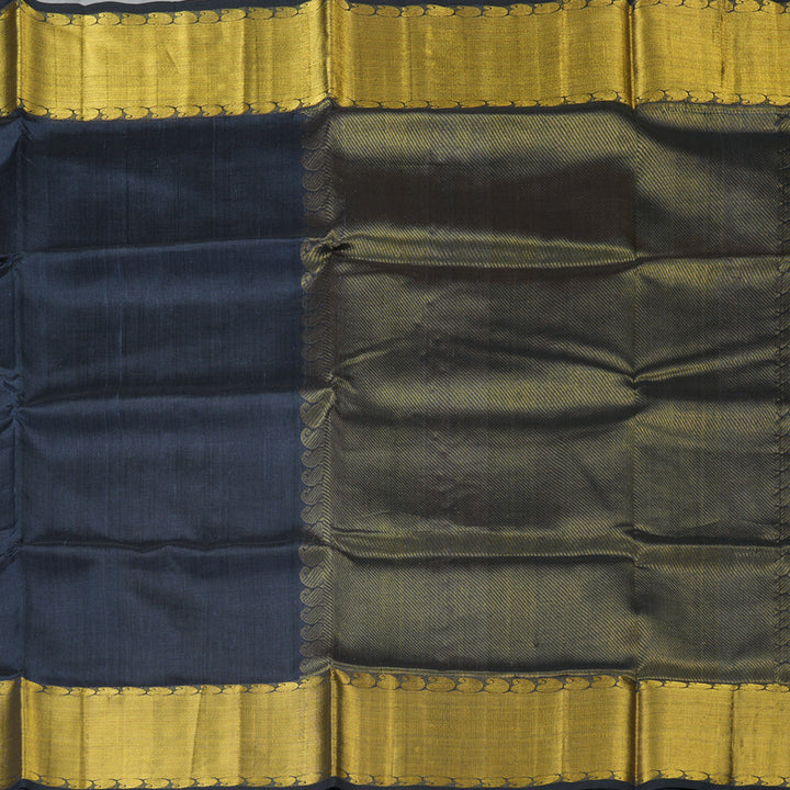 Hayagrivas Dark Grey Pure Silk Cotton Saree SSCBF14D3-10