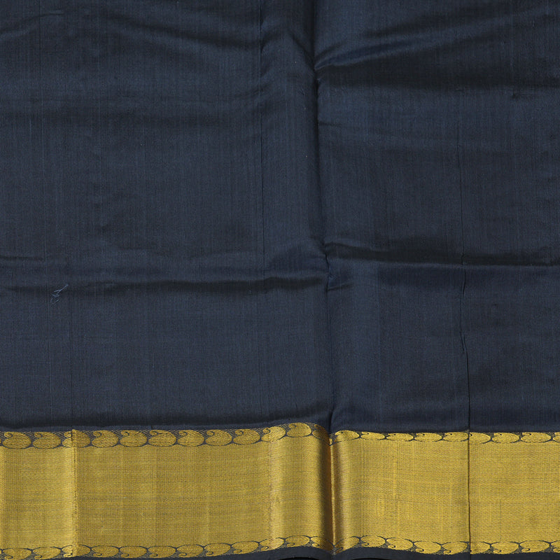 Hayagrivas Dark Grey Pure Silk Cotton Saree SSCBF14D3-10