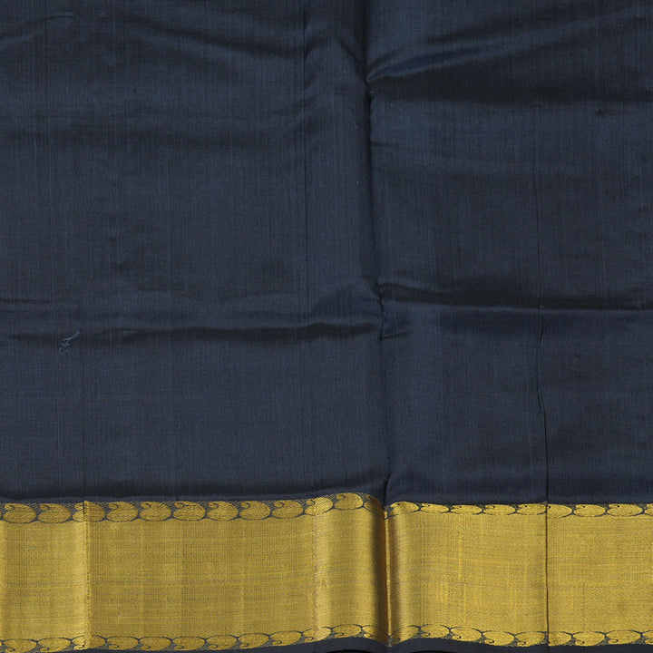 Hayagrivas Dark Grey Pure Silk Cotton Saree SSCBF14D3-10