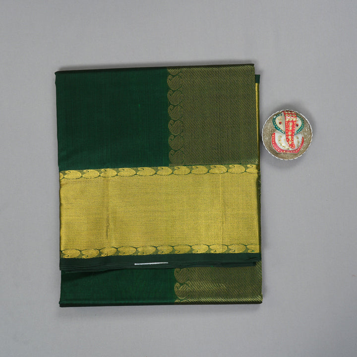Hayagrivas Bottle Green Pure Silk Cotton Saree SSCBF14D3-12